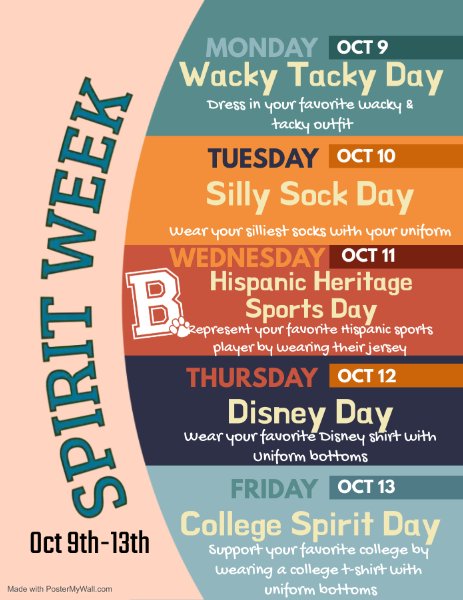 Spirit Week: College Spirit Day